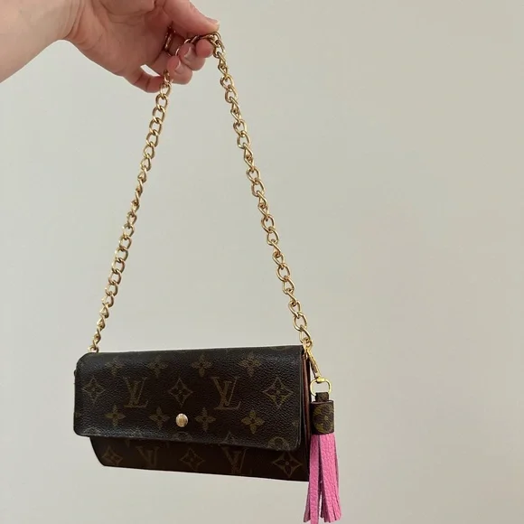 LV wallet converted to crossbody